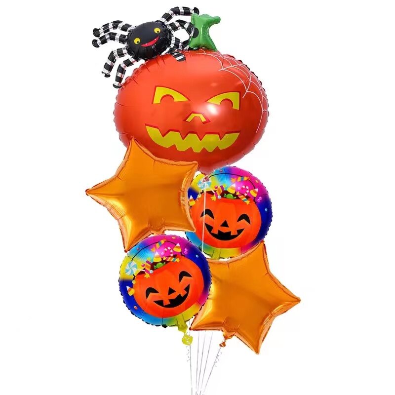Фольгированные воздушные шары на Хэллоуин, тыква, черная кошка, призрак, ведьма, шар, Хэллоуин, фотодекоративные игрушки