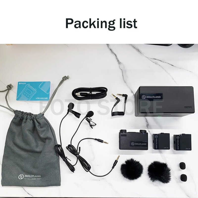 Hollland LARk-愛好家のためのmicrofoneマイク,iphoneおよびAndroidスマートフォン,150 dslrカメラ用,2.4ghz