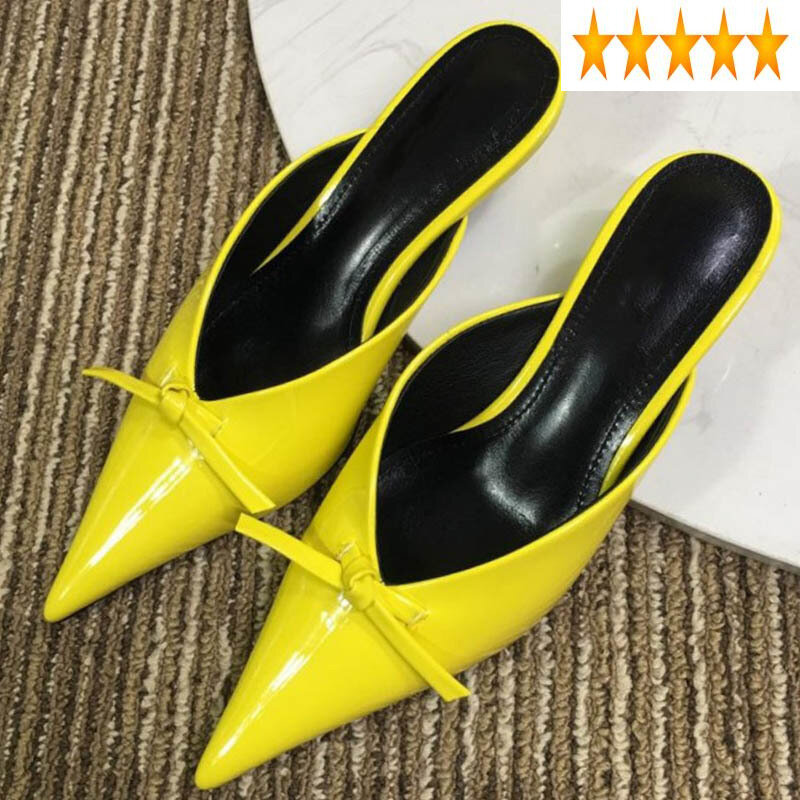 Apontado de alta qualidade dedo do pé fino bombas femininas couro genuíno das mulheres vestido luxo designer deslizamento em sapatos