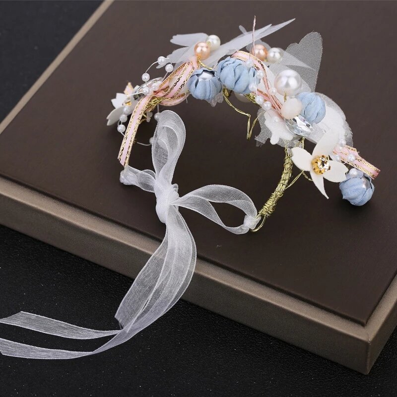 Ramillete de muñeca para novia, pulsera de boda hecha a mano, flor de seda, rosa, dama de honor, ramillete de graduación, accesorios de suministro de boda