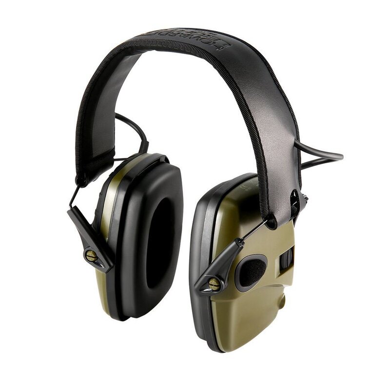 야외 안전 전술 전자 슈팅 귀마개 안티-노이즈 헤드폰 사운드 증폭 청력 보호 헤드셋 Foldable