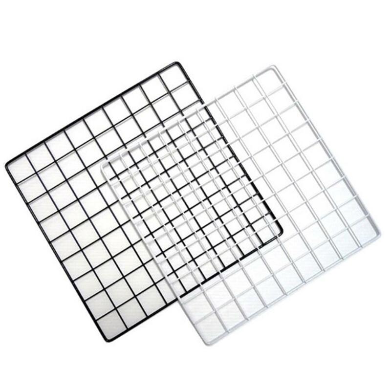 35cmx35cm Modern Home Wall Decoration Iron  Iron Grid for Bedroom  Home  DIY Decoration Square Decorative Shelf Wall Photes Disp