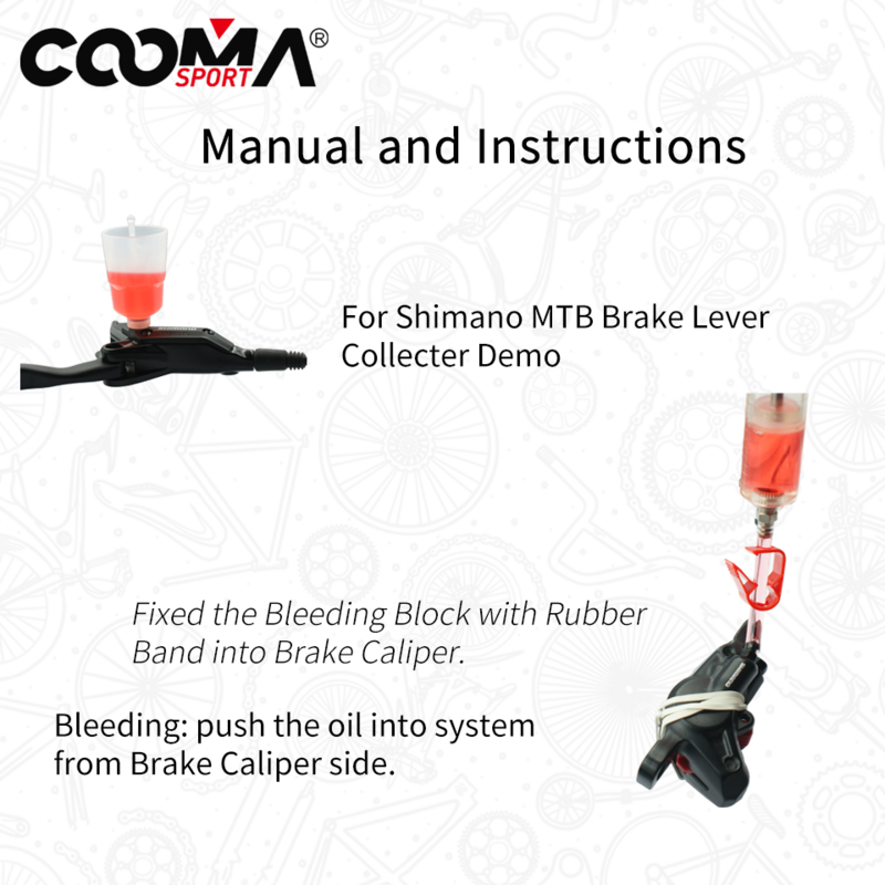 Комплект для прокачки гидравлического тормоза COOMA Sport для тормозной системы SHIMANO, тормоз с минеральным маслом, базовый V0.7/V0.85