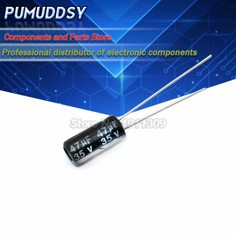 Condensador electrolítico de alta calidad 35V47UF, 5x11mm, 47UF, 35V, 5x11, 50 Uds.