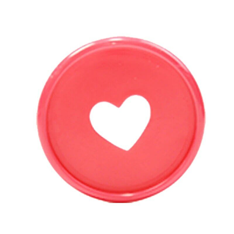 Anillo de Disco de plástico redondo para encuadernación con forma de corazón, hebilla de disco para encuadernación con forma de seta, 28mm, 100 Uds.