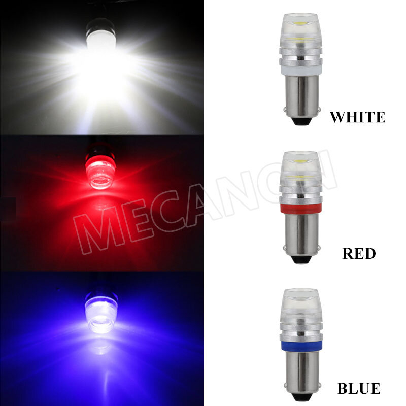 Farol de led para automóvel ba9s t4w, lâmpada bulbo da placa, leitura da placa, interior do carro, branco, vermelho e azul dc12v, 20 peças