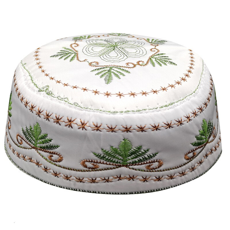 بونيه-قبعة إسلامية للرجال ، قطن ، كيبا ، كيبا موسليم ، يهودي ، قبعة صلاة ، أخضر