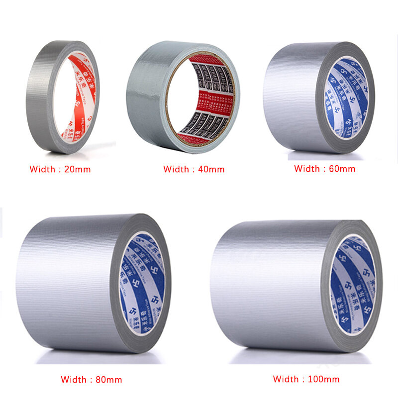 Super Sticky Cloth Duct Tape Carpet Floor Waterproof Tapes High Viscosity Silvery Grey Adhesive Tape DIY Home Decoration 10meter