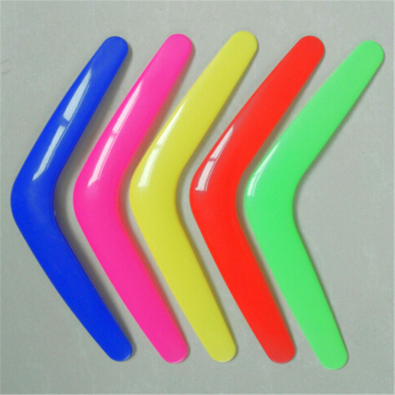 A forma di V Boomerang fatto a mano in plastica all'aperto divertimento sport luminoso parco all'aperto giocattoli volanti speciali disco volante disco volante