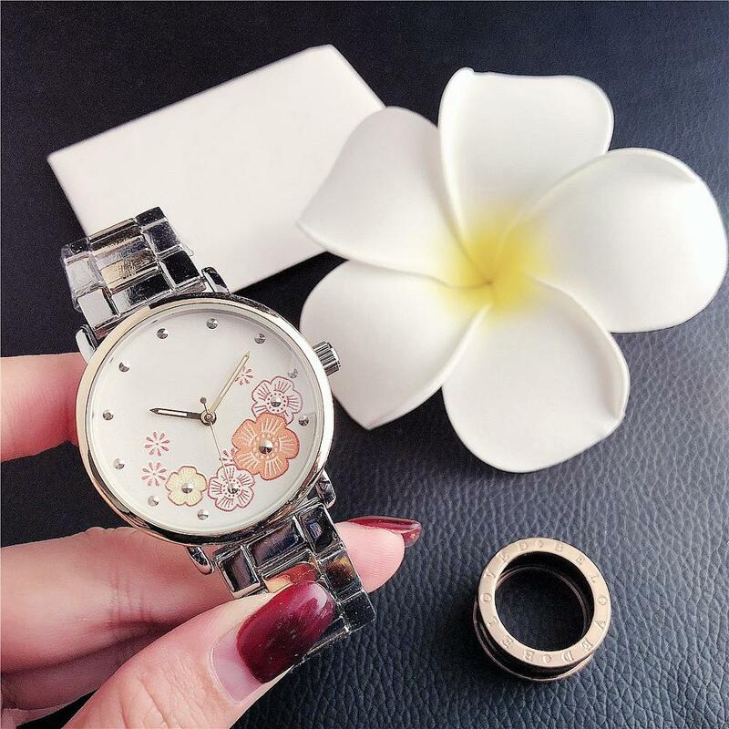 Moda prosty kwarcowy zegarek 2020 panie zegarki dla kobiet zegar kwiaty damskie zegarki kobiet zegarek orologio donna