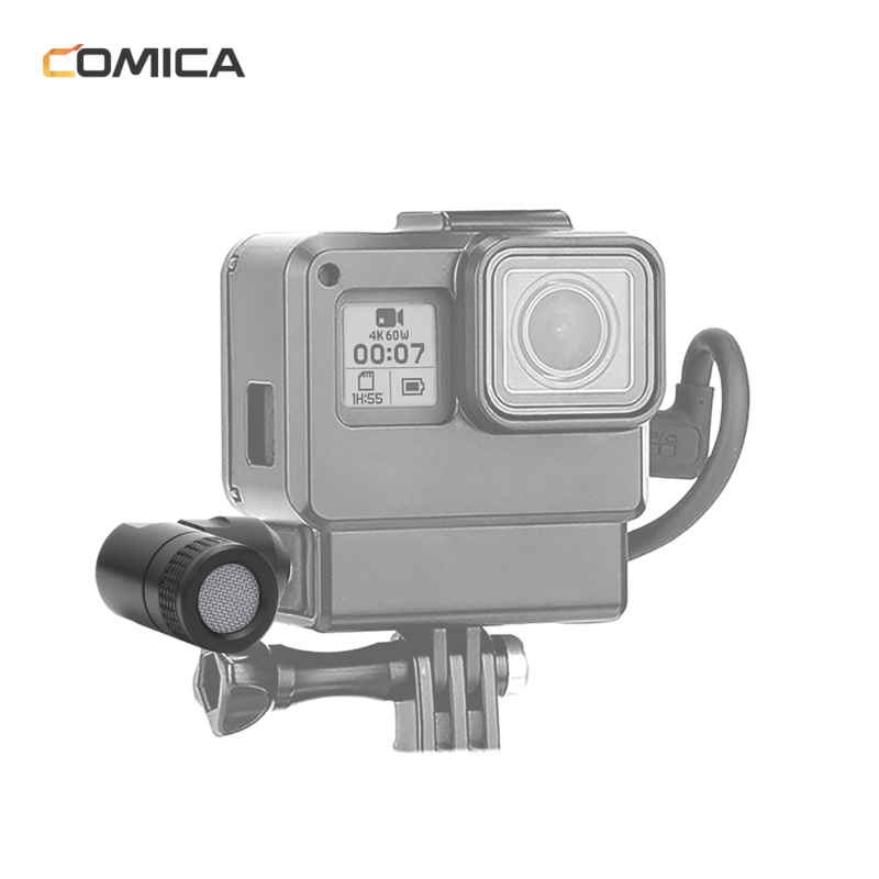 Comica CVM-VS07 Universal 3.5MM Audio Video Wireless Record Microphone Smartphone DSLR SLR Action Camera Microphone for Gopro