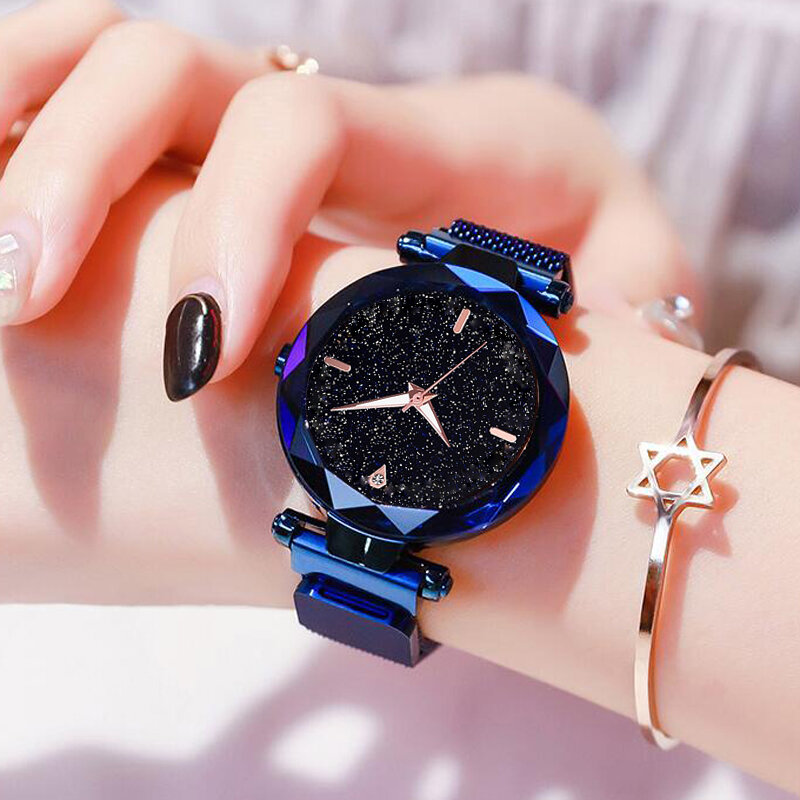 Luksusowe kobiety zegarki 2019 panie zegarek Starry Sky magnetyczny wodoodporny zegarek kobiet Luminous relogio feminino reloj mujer