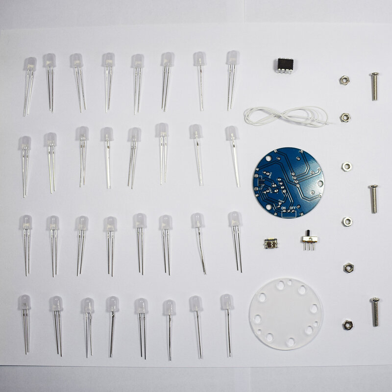 LED 원통형 큐브 8x4 라이트 큐브, 전자 DIY, 초보자용 간단한 제작 키트