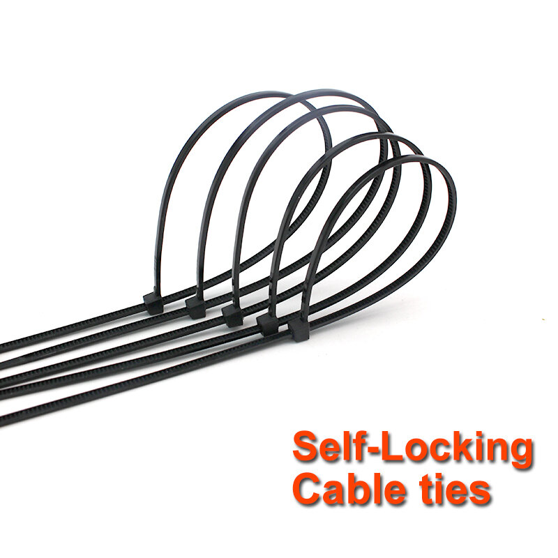Câble plastique en nylon autobloquant, attaches zippées, fil rond, largeur 100mm, matériel, 3x1000mm, 1.8 pièces par paquet