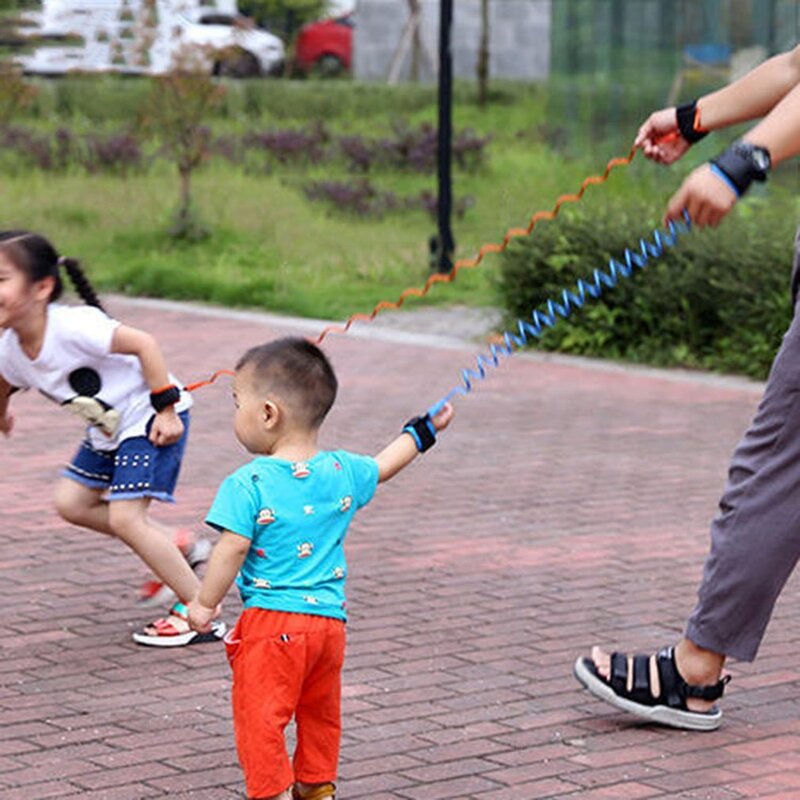 Regulowane szelki bezpieczeństwa dla dzieci dziecko smycz na rękę Anti-lost Link dzieci pas asystent spaceru chodzik dla dzieci opaska z zamkiem