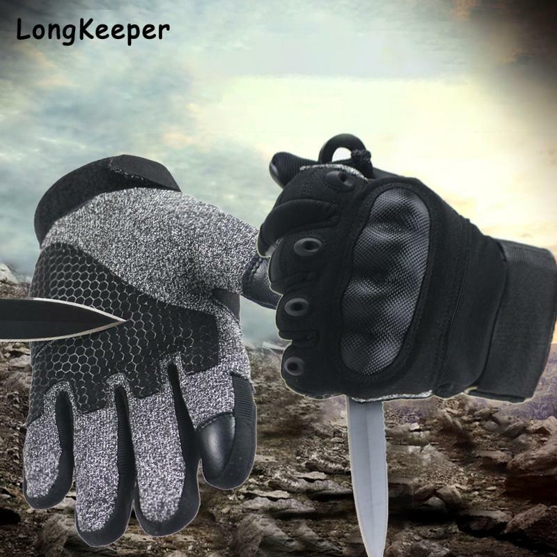 Level 5 Tactical Gloves Professional Anti-cutting Anti-stab Military Outdoor Full-finger Gloves Men Special Forces Combat Glove