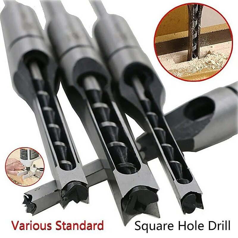 6/6.4/8/10/12.7mm HSS Square Hole Drill Bit Mortising Chisels Woodworking Tool