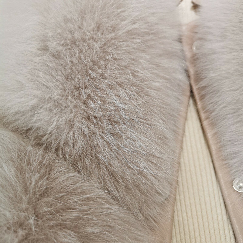 Fábrica 2021 inverno nova chegada feminina moda curta genuína pele de raposa colete varejo e atacado