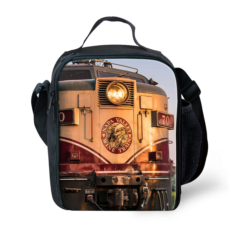 THIKIN повседневная женская сумка для путешествий с изображением пейзажа и поезда, вместительная Термосумка-тоут для еды для детей, подарок дл...