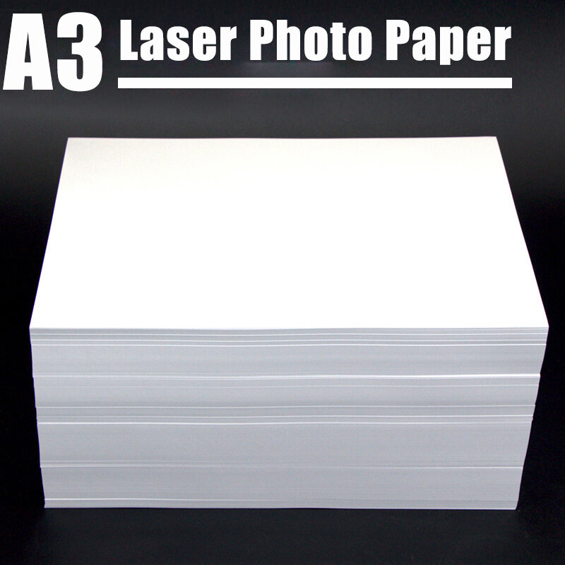 Kertas Foto Cetak Laser Mengkilap Dua Sisi Dalam Ukuran A3 Kertas Berlapis Matte Ganda untuk Printer Laser