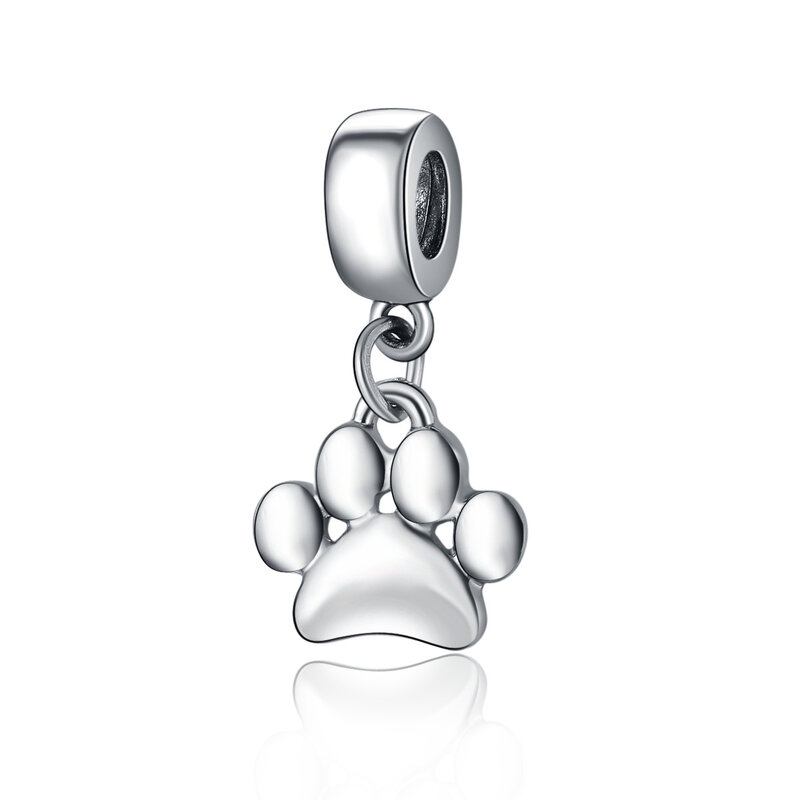 Abalorio Original con forma de pata de perro y cabeza de perro, accesorio de joyería compatible con pulsera Pandora Original, novedad