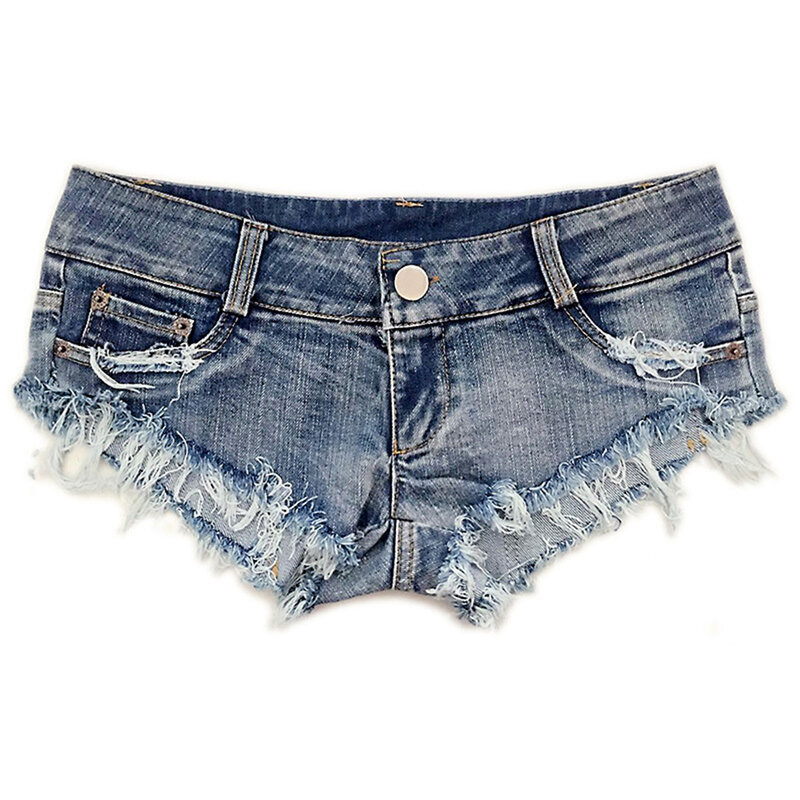 Lage Taille Shorts Mini Hot Jeans Pole Dance Thong Bar Shorts Micro Sport Denim Strand Casual Lady
