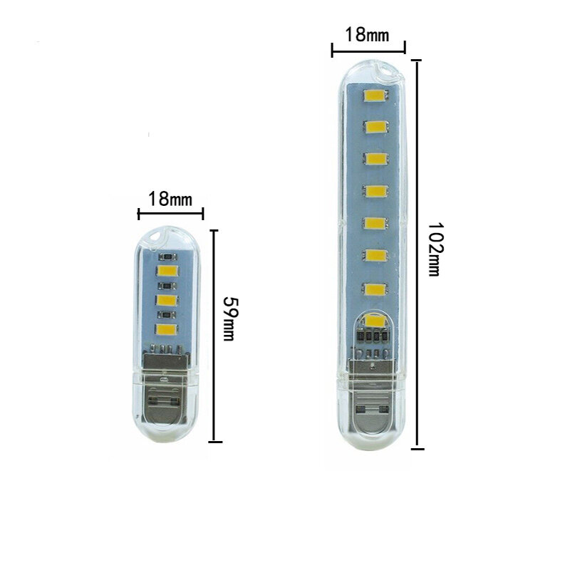 Настольная светодиодная мини-лампа с USB, портативный светильник для чтения, 3, 8, 24 светодиода, ночной Светильник для книг, фонарик для кемпинга, блокнот с внешним аккумулятором