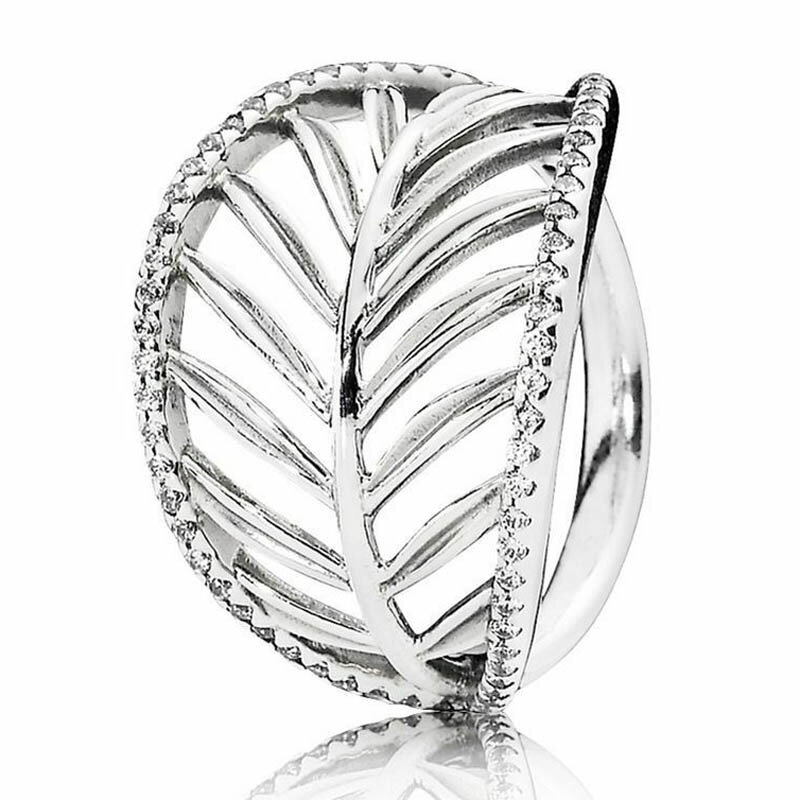 Cincin perak Sterling 925 baru populer bunga mewah fitur simpul cinta cincin berbelit keabadian mutiara kecantikan elegan untuk hadiah wanita