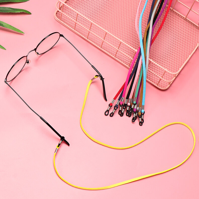 Sangles en Silicone pour lunettes de soleil, chaîne de sport, support de cordon, haute élasticité, cordes antidérapantes, 12 couleurs, 1 pièce