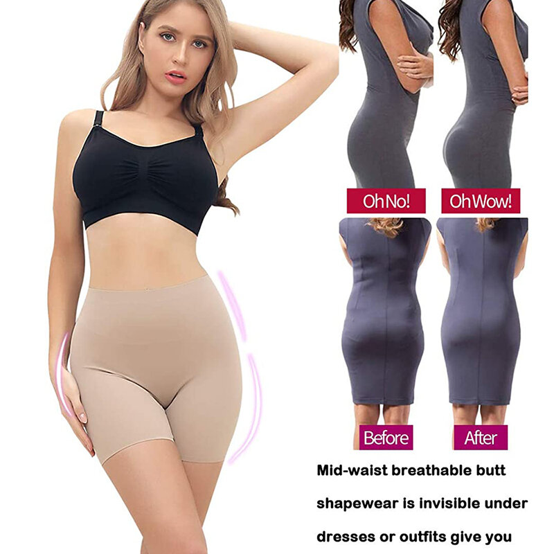 Mutandine Shapewear più sottili alla coscia per le donne pantaloncini antiscivolo vita alta controllo della pancia cintura Cincher Body Shaper senza cuciture