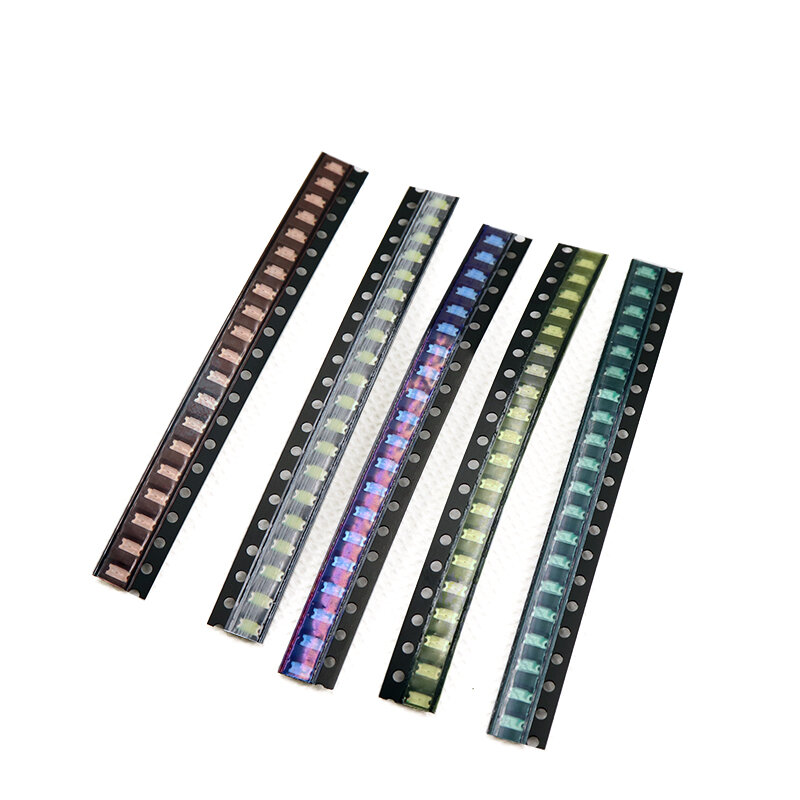 Paquete de luces LED SMD 100, kit de 5 colores, rojo, blanco, verde, azul, amarillo, 1206, Envío Gratis, 1206 unidades