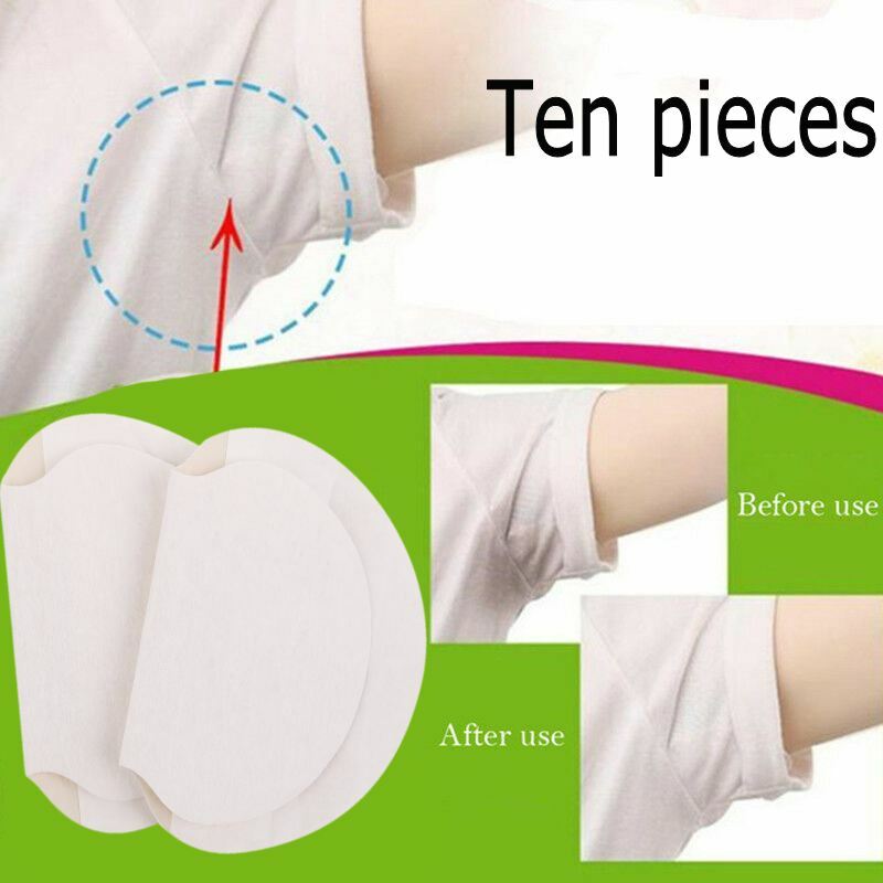 10pcs Disposable Underarm Sweat Guard Pad Summer Armpit Sheet Perspiration Liner Dress Clothing Antiperspirant Adhesive Pad