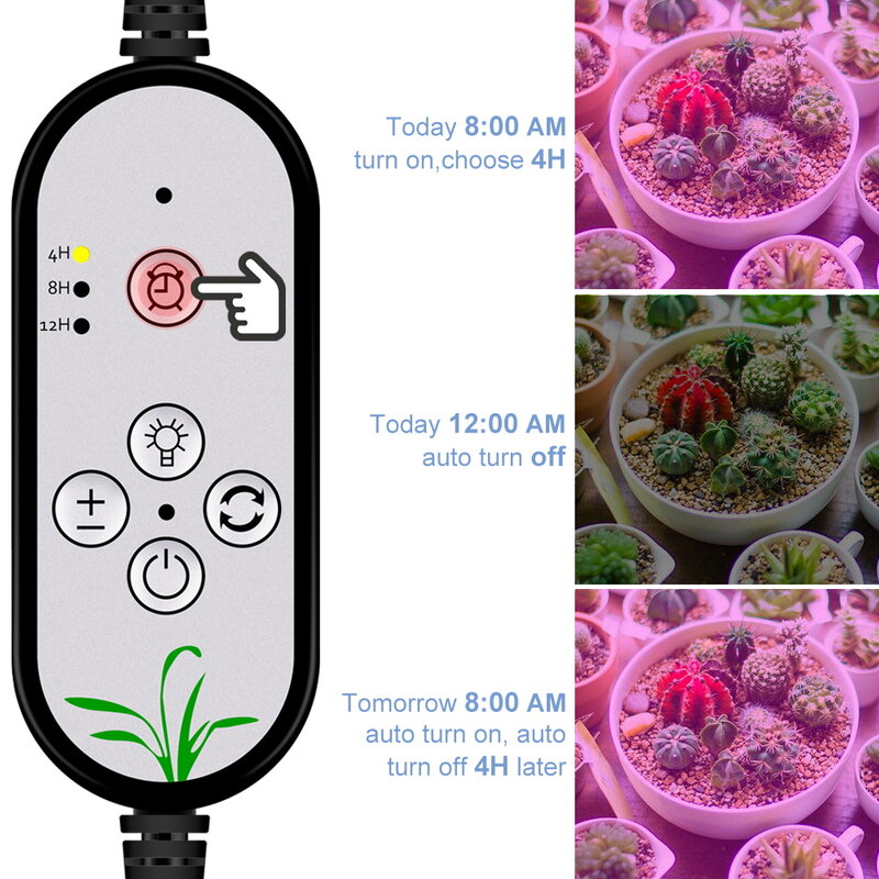 Светодиодная фитолампа полного спектра, УФ светильник ПА для выращивания растений, приглушаемая Светодиодная лампа для гидропоники, фитолампа для выращивания растений в теплице, цветочные семена