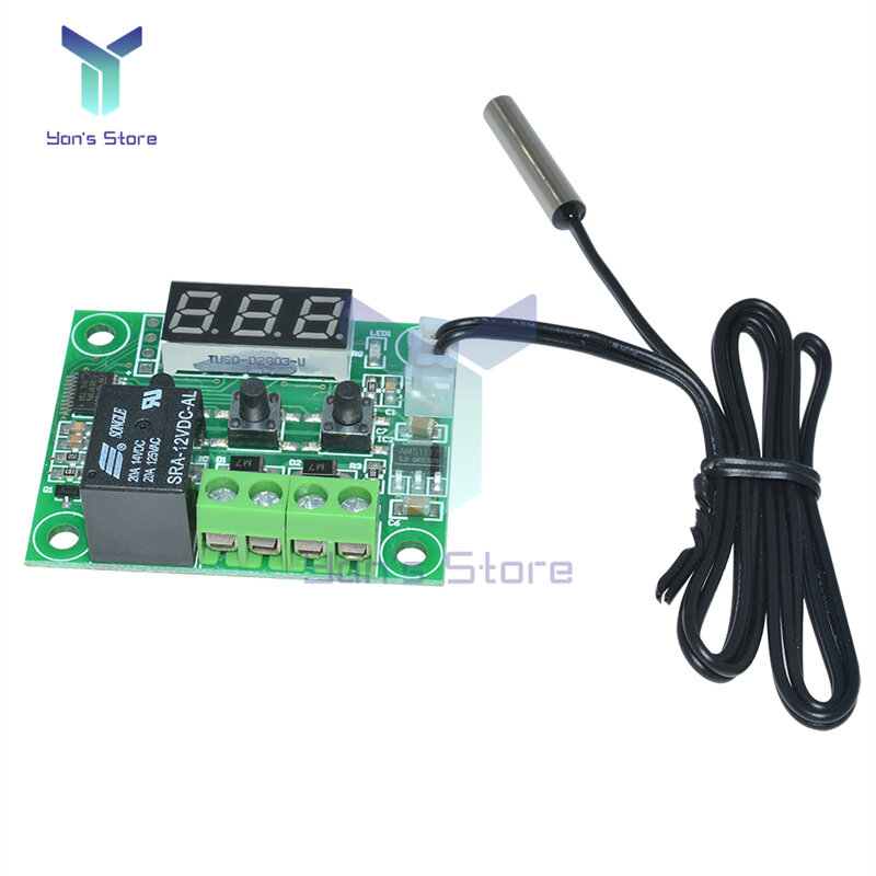 W1209 Blue/Red light Heat Cool Temp Thermostat temperature control switch DC 5V 12V temperature controller thermometer thermo
