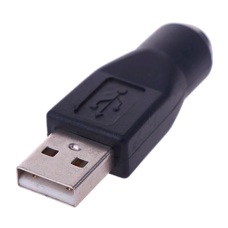 Adaptador de puerto PS/2 macho a USB hembra, convertidor para teclado de PC, ratón, 2 uds.