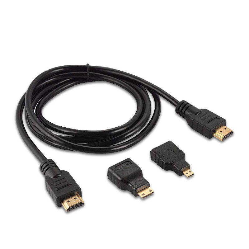 고품질 미니 HDMI 호환 어댑터 마이크로 HDMI 커넥터, 1.5 미터 4K HD 케이블 PS3 HDTV DVD XBOX PC pro에 적합