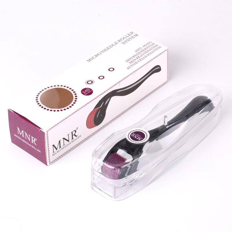 Micro agulha rolo caneta 540 derma micro agulhas titanium microneedle máquina para cuidados com a pele e tratamento do corpo