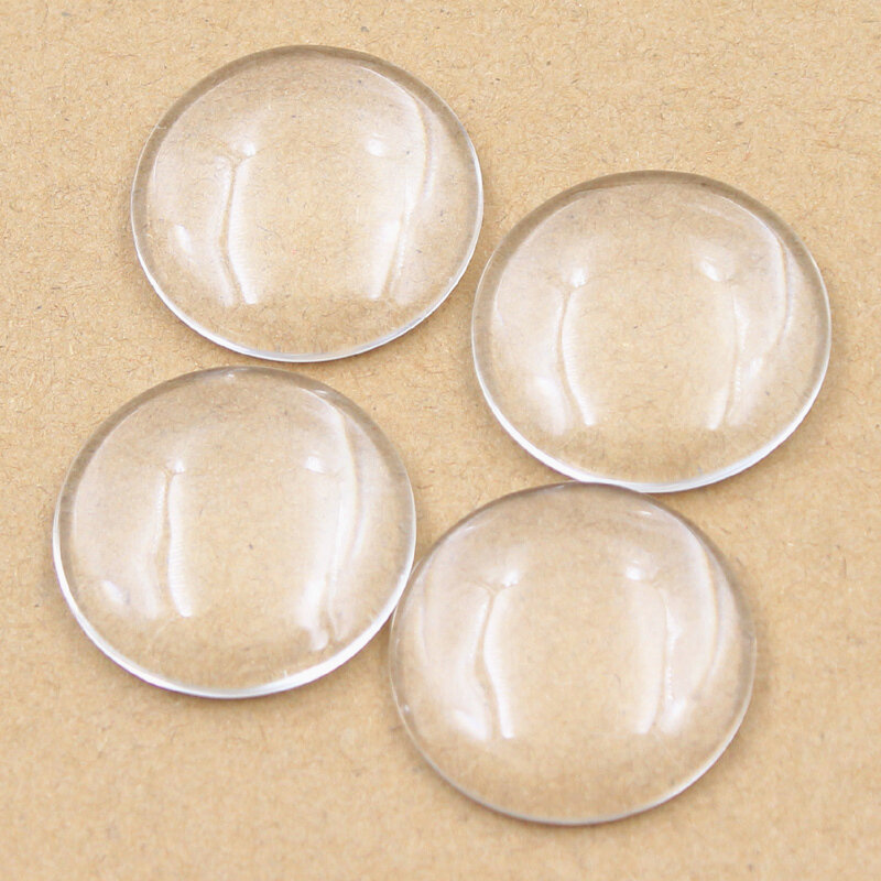 10/12/14/15/16/18/20/25/30/40mm Round Flat Back Clear Glass Cabochon,Wholesale Promotion,High Quality DIY Jewelry