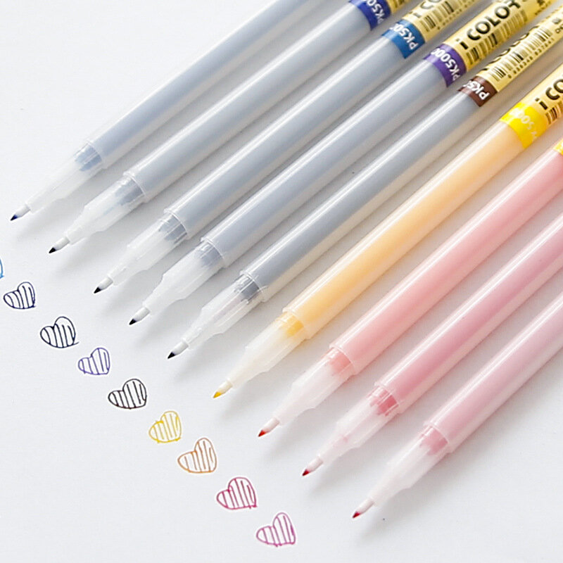 DS 12/24/36 couleurs Gel stylo ensemble matériel aquarelle stylo Colorfule mignon encre marqueur fibre pointe stylo école fournitures de bureau