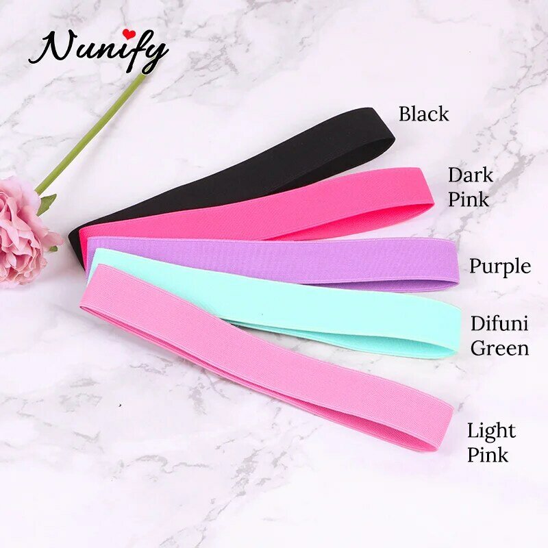 Nunify-ウィッグバンド,カラー,ピンク,パープル,1ピース,エッジ用ヘアバンド,3cm幅,スカーフ