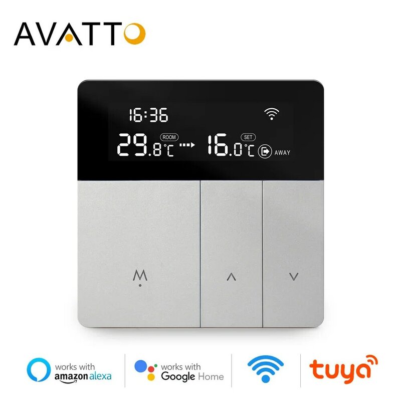 Avatto Wifi Slimme Thermostaat Temperatuurregelaar, 100-240 V Tuya App Afstandsbediening, Werken Met Alexa Google Home Yandex Alice