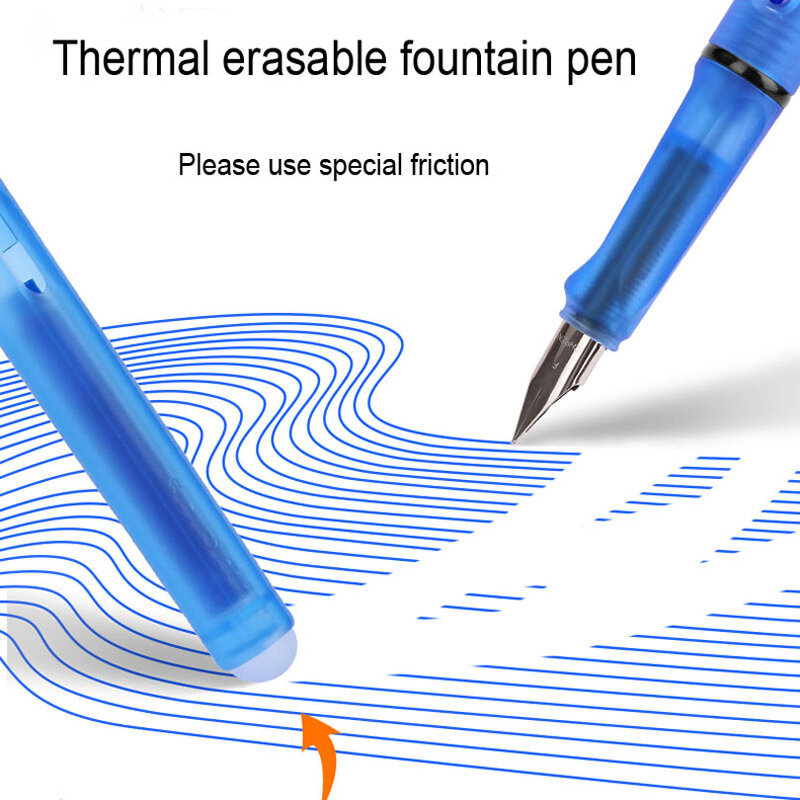 Baru 2020 Dihapus Fountain Pen dengan Ink Sac Cartridge Hadiah Termal Gesekan Dihapus Siswa Alat Tulis Kantor Pulpen Menulis