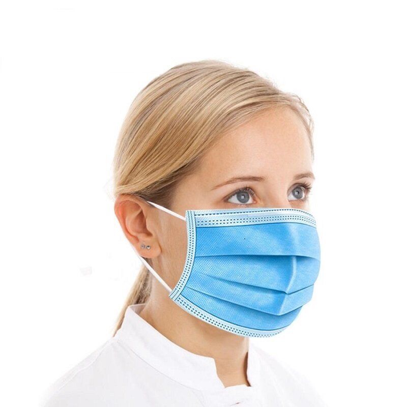 50-800pcs Disposable Mask Face Mouth Anti Dust Protect 3 Layers Filter Earloop Non Woven Dustproof Mouth Mask 12 hours Shipping
