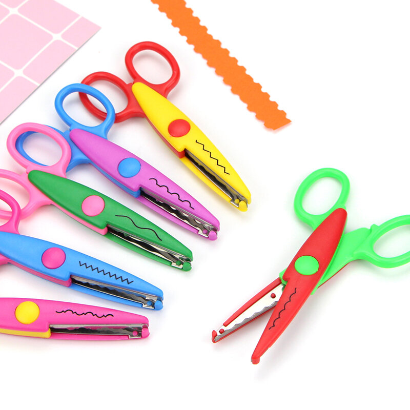 6 pcs/lot Creative DIY Decorative Craft Scissors Album Lace Scissors Card Photo Pattern Scissors for Kids Craft