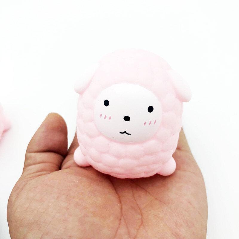 Японская и Корейская милая розовая шуточная игрушка для декомпрессионной игры в виде овец, детские игрушки для девочек, сжимаемая игрушка