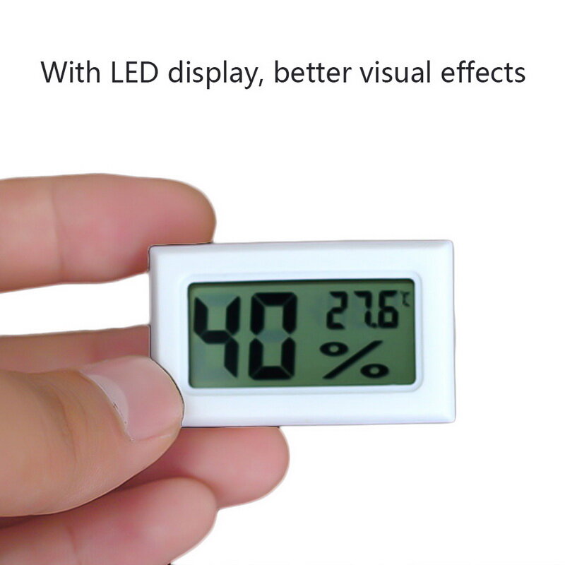 Mini Digital LCD Indoor Convenient Temperature Sensor Humidity Meter Sensor Fridge Thermometer Hygrometer Portable Gauge