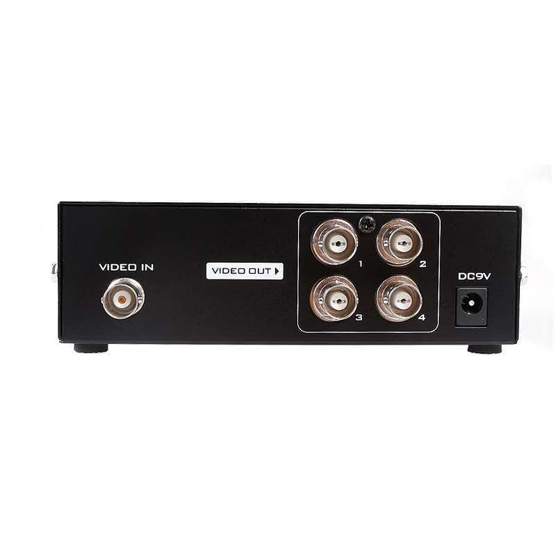 Divisor de vídeo BNC activo 1x4/1x8, convertidor CCTV DVR, interruptor de vídeo compuesto, caja BNC con adaptador de corriente