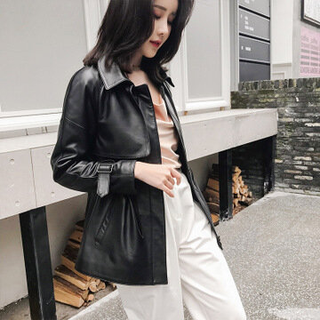 Tao Ting Li na 여성용 진짜 양 가죽 재킷, 봄, R8
