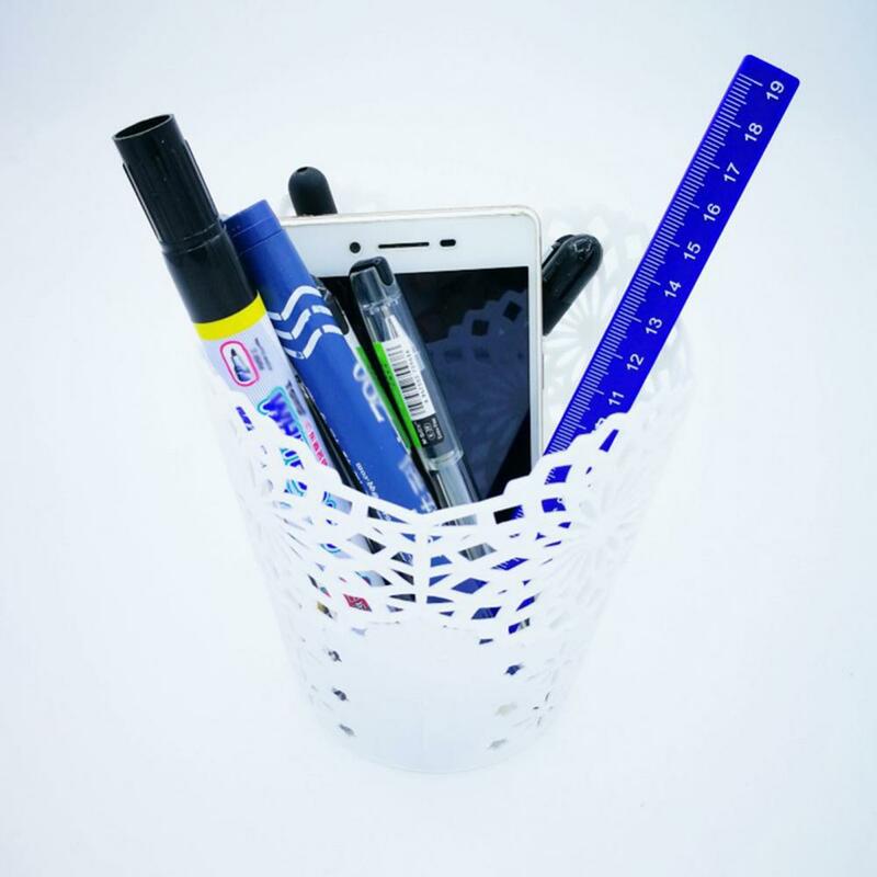Porte-stylo à fleur creuse de bureau, boîte de rangement pour pinceaux de maquillage, étui à crayons, E27