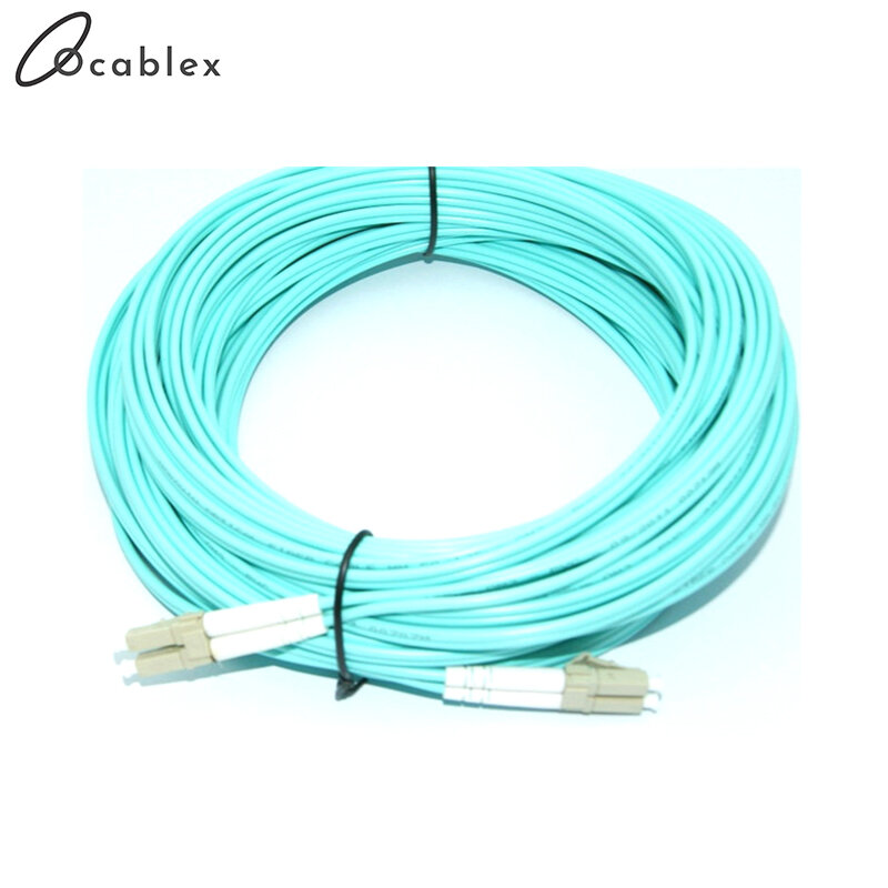 Om3 LC-LC lc/UPC-LC/upc multi-modo om3 cabo de fibra multimodo duplex cabo de remendo em ponte de fibra óptica 3m 5m 10m 25m 2.0mm